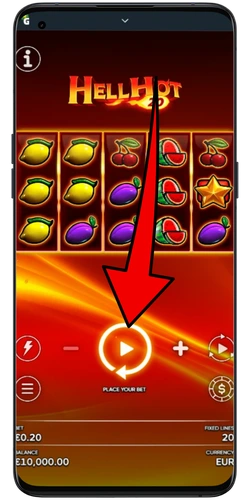 how to play Hell Hot 20 slot start spinning